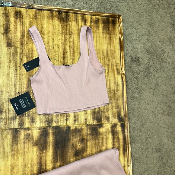Lulu’s set for life, blush, pink, red body con, two piece dress NWT small - Picture 8 of 9